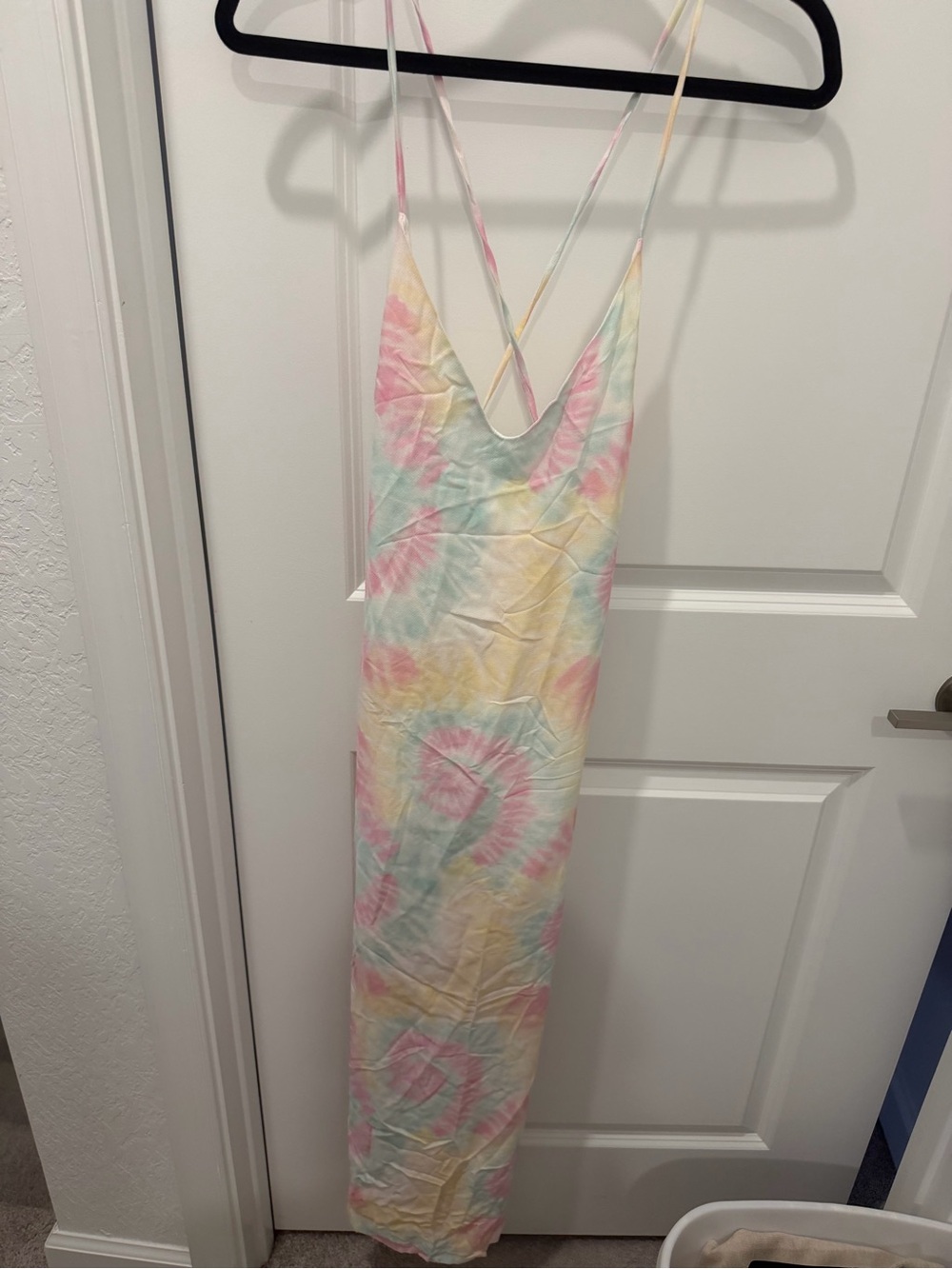 PQ Swim Pastel Tie-Dye Maxi Slip Dress - Pink, Yellow, Mint